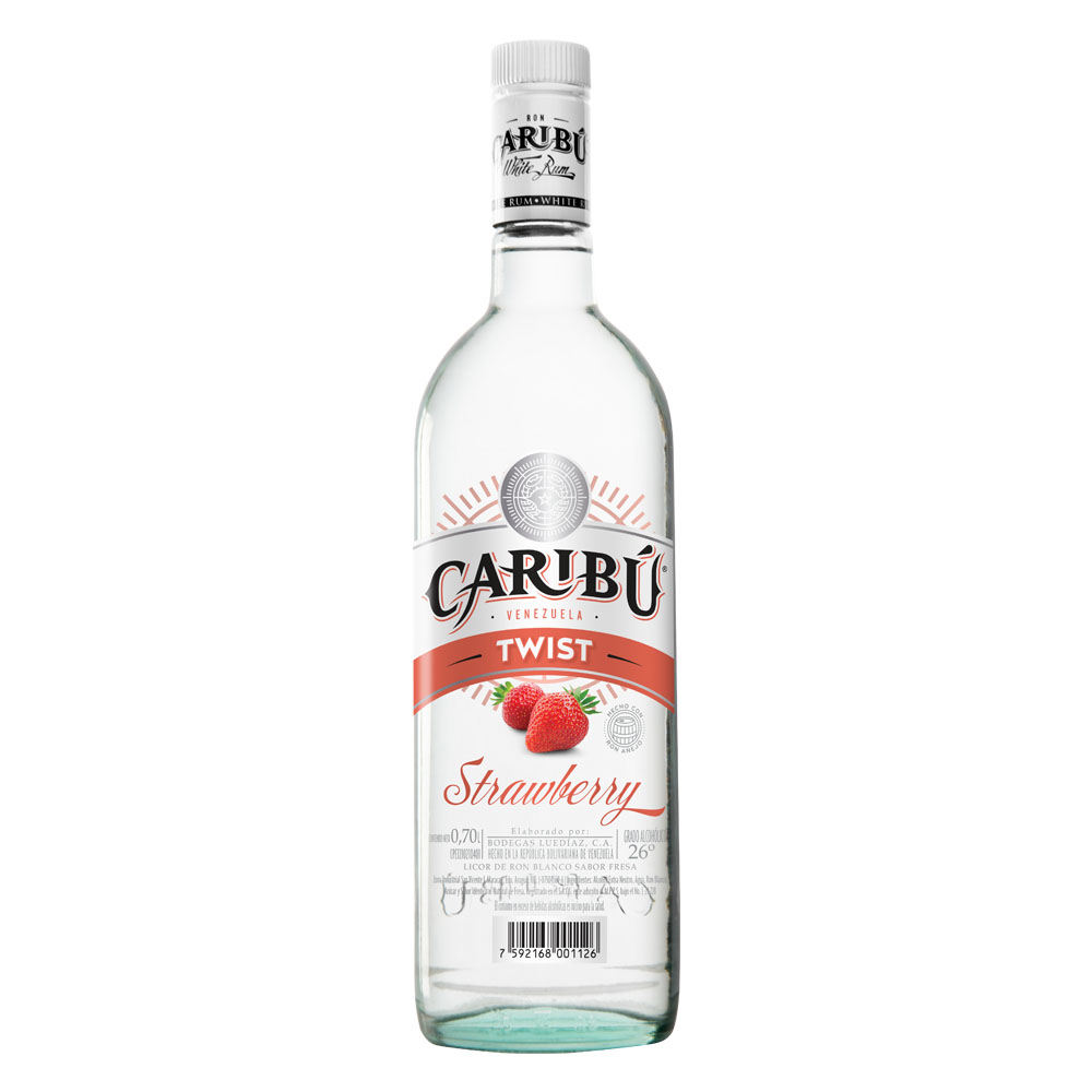 LICOR DE RON CARIBU 0.70LT FRESA