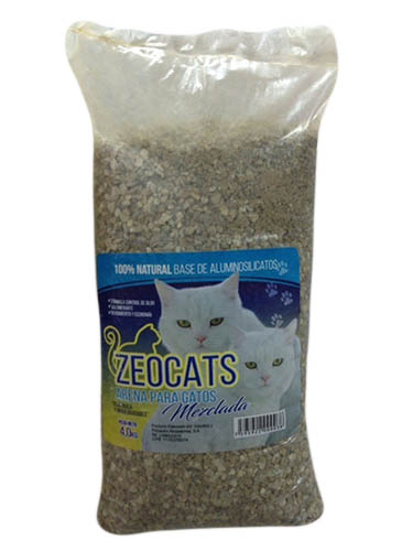 ARENA ZEOCATS 4KGS P/GATOS TIPO MEZCLADA