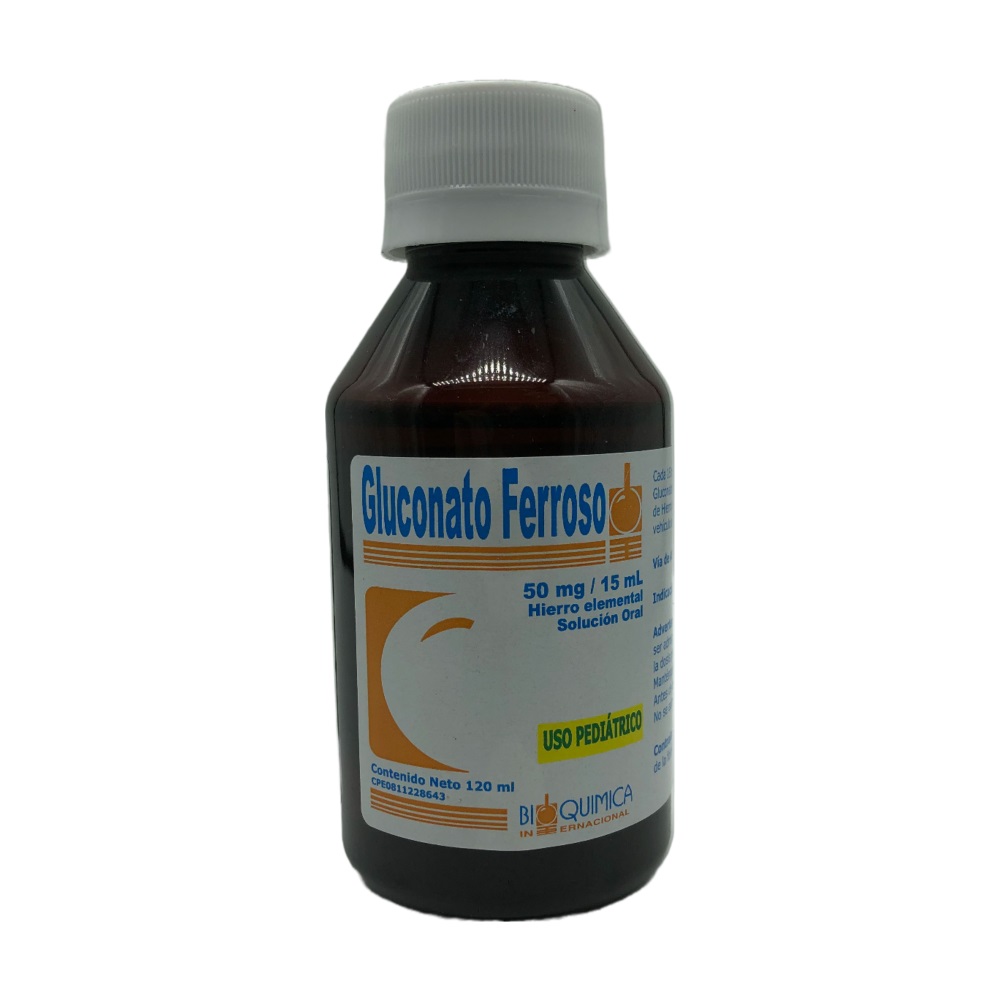 GLUCONATO FERROSO USO PED 50MG/15ML X 120ML BIOQUIMICA