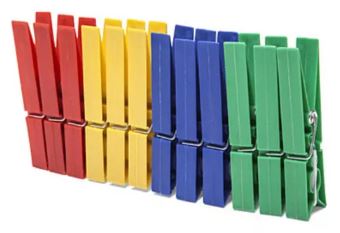 PINZAS DE ROPA CUBIPLAST SET 24 PZ