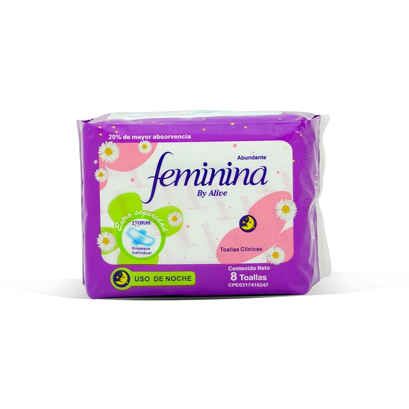 TOALLAS CLINIC FEMININA X8UND NOCH EXT