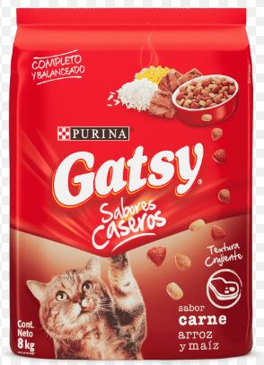 ALIMENTO P/GATO GATSY 8KG CARNE ARROZ MAIZ