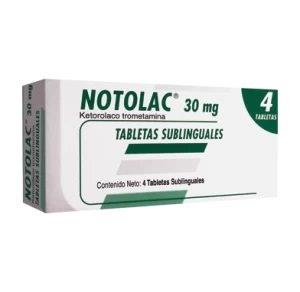 NOTOLAC 30MG X 4 TAB SUBLINGUALES