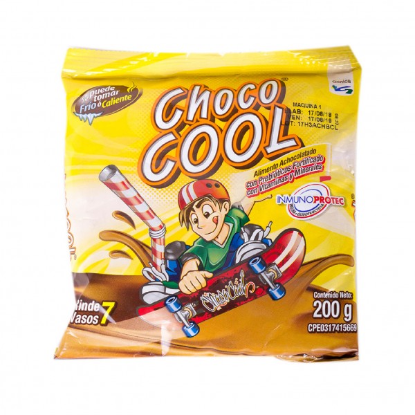 BEBIDA ACHOCOLATADA CHOCO COOL 200GR BOLSA 