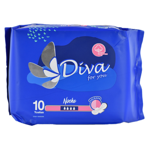 TOALLA SANIT DIVA 10UND NOCT DELG