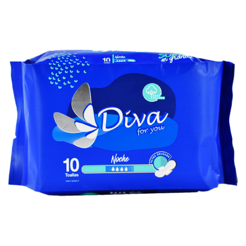 TOALLAS CLINIC DIVA X10UND NOCT ULT DELG