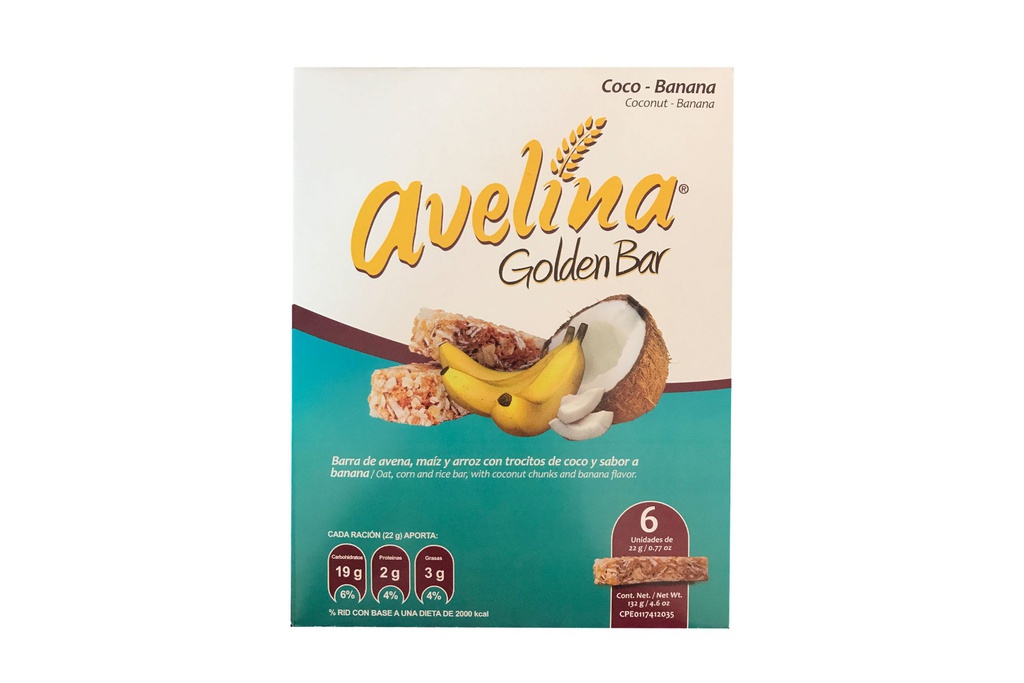 BARRA AVELINA 132GRS GOLDEN BANANA-COCO
