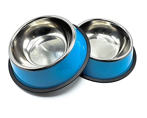 COMEDERO DE MASCOTAS RUBBER MEDIANO AZUL BB