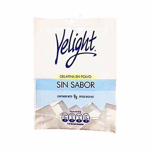 GELATINA YELIGHT 9GR SIN SABOR