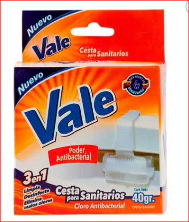 CESTA VALE 40GR SANITARIOS CLORO ANTIB