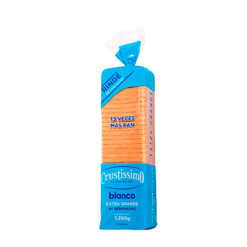 PAN SANDWICH CRUSTISSIMO 1250GR BLANCO