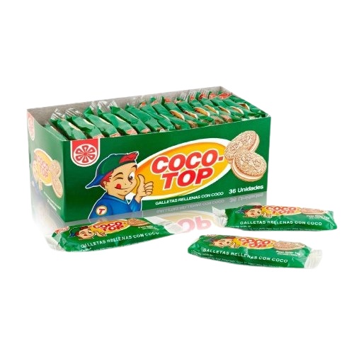 GALLETAS TIP TOP 12GRS COCO X18UND