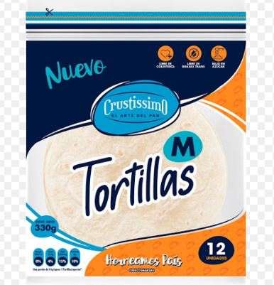 TORTILLA CRUSTISSIMO 330GR DE TRIGO