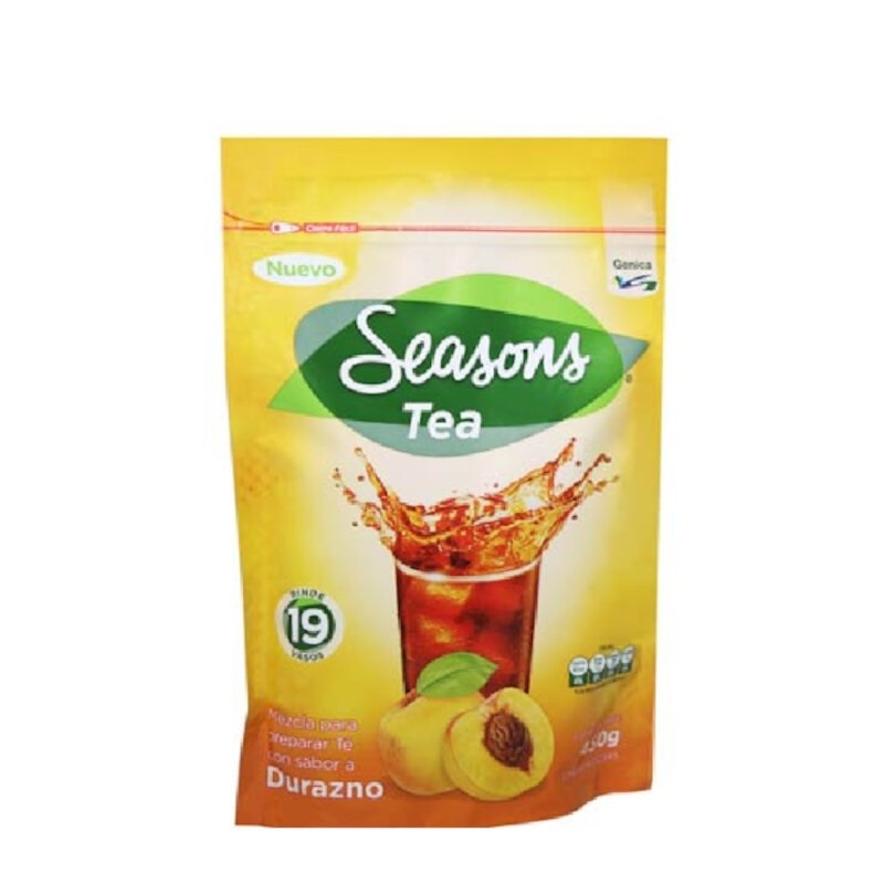 TE EN POLVO SEASONS DURAZNO BOLSA 450GR
