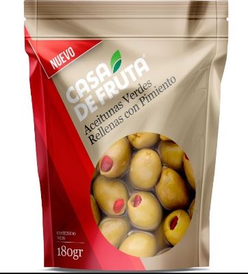 ACEITUNA CASA DE FRUTA 180GR PIMENTON