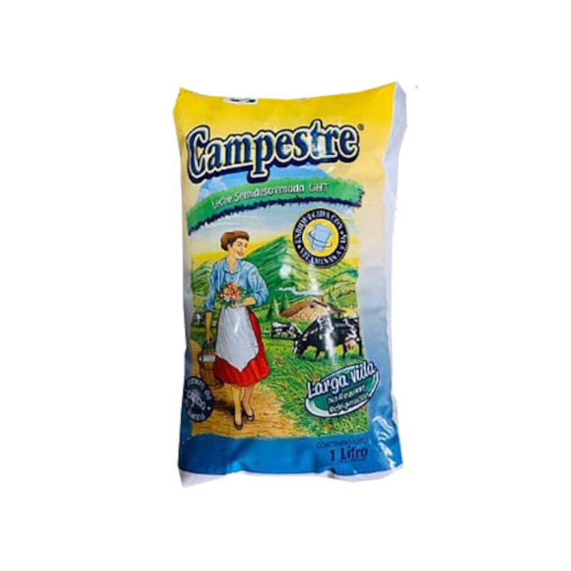 LECHE CAMPESTRE 1L SEMIDESC UHT