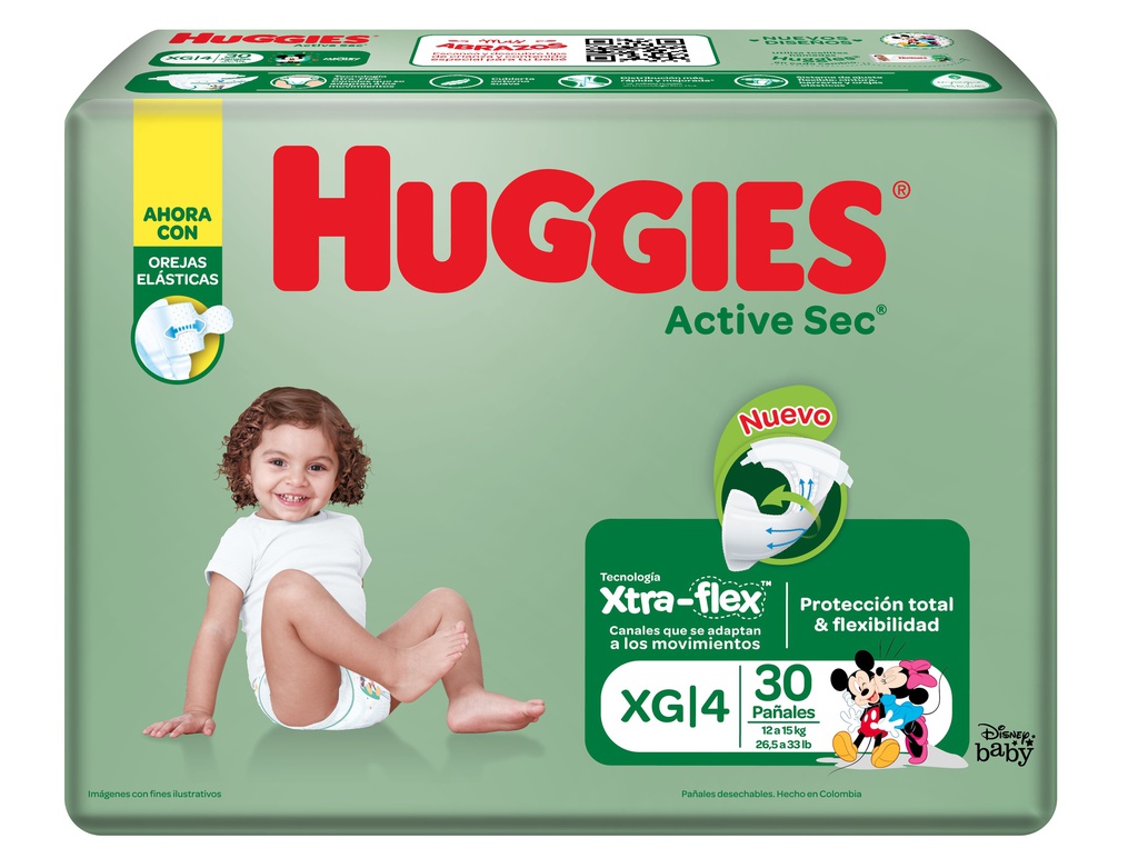 PAÑAL HUGGIES ACT SEC XG 30UND