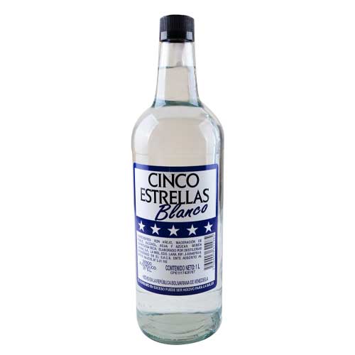 RON CINCO ESTRELLAS 1LT BLANCO