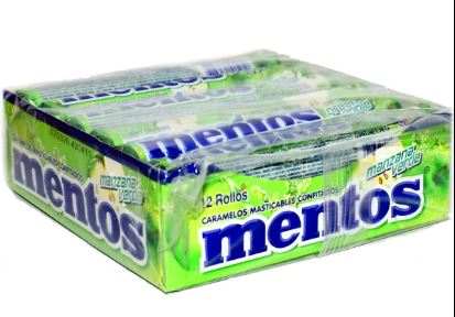 CARAMELOS MENTOS 12X354GR MANZ VERDE