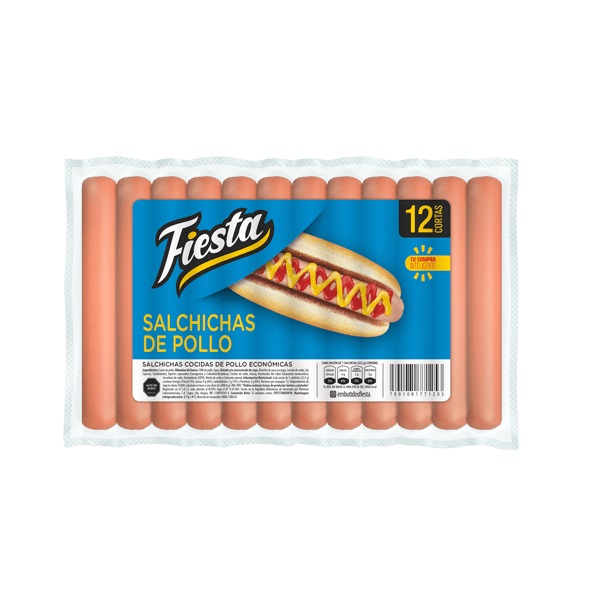 SALCHICHAS FIESTA 12UND POLLO ECONOMICA