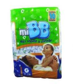 PAÑALES MI BB G 10UND