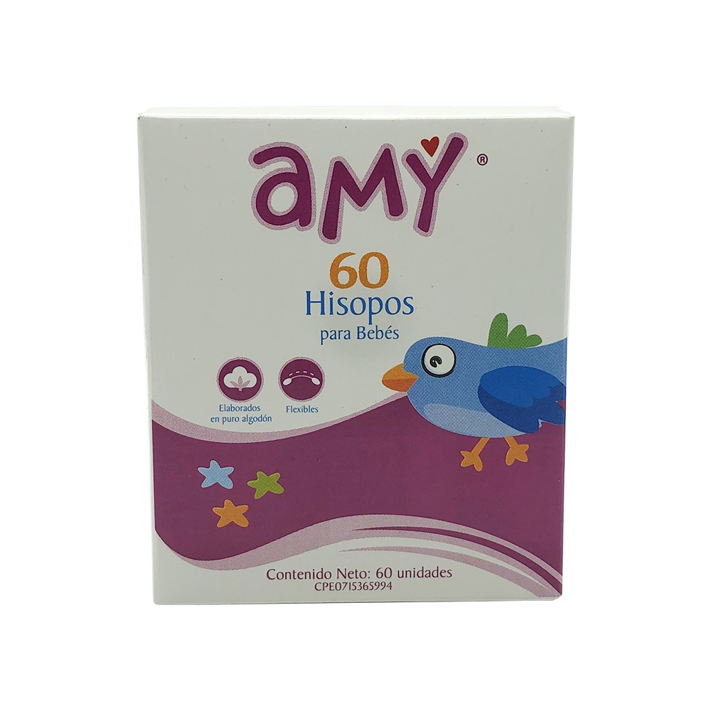 HISOPOS AMY 60UND COTONCITO
