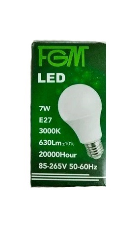 BOMBILLO LED 7W FGM E27 LUZ FRIA
