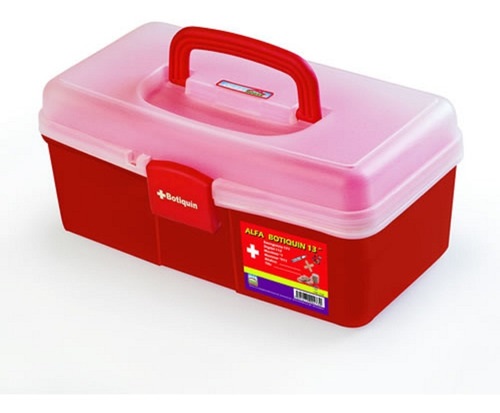 CAJA HERRAMIENTAS 13 BOTIQUIN C/BANDEJA