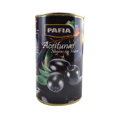 ACEITUNAS NEGRAS PAFIA 350GR SIN HUESO