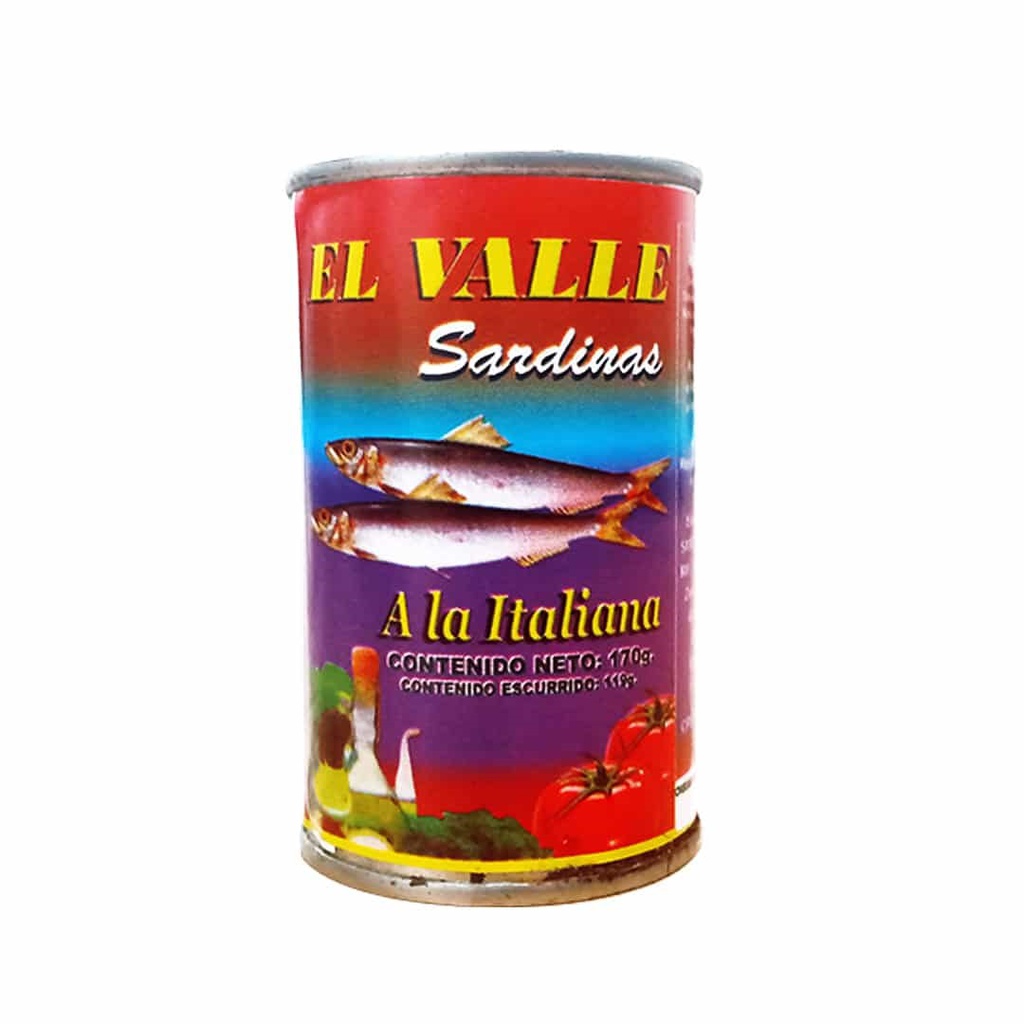 SARDINA EL VALLE 170GR SALSA ITALIANA