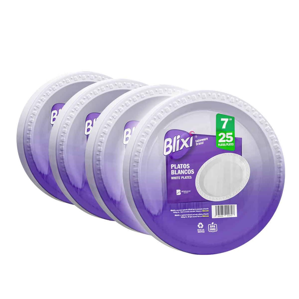 BOWL BLIXI 25 UNID 7PULG PLASTICOS