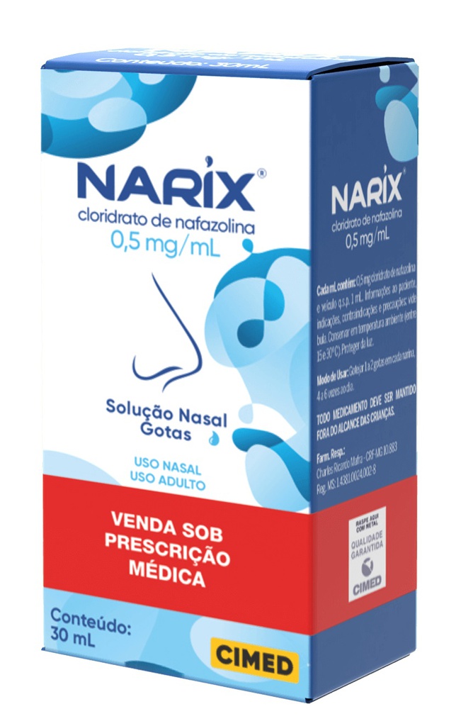 NARIX  CLOHIDRATO DE NAFAZOLINA  0,5MG/MLX30ML CIMED