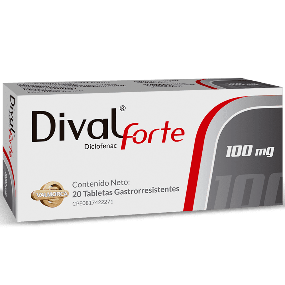 DIVAL FORTE VALMORCA 100MG 20TAB