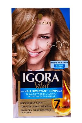 TINTE IGORA VITAL 50ML 8.00 KIT RUBIO C