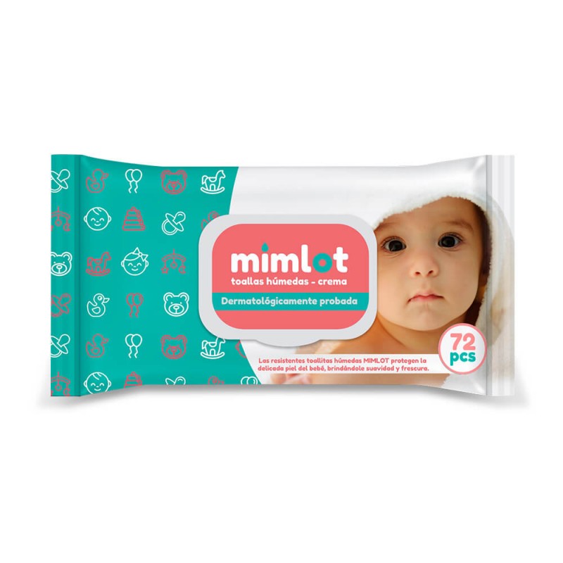 TOALLAS HUMEDAS MIMLOT 25UNDS CREMA