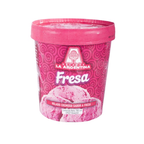 HELADO LA ARGENTINA 700ML FRESA