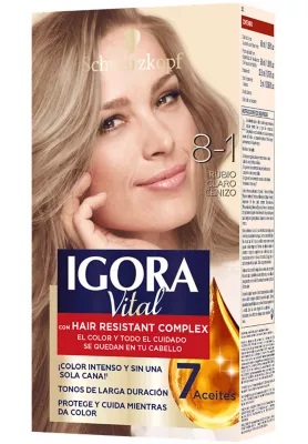 TINTE IGORA VITAL 50ML 8.1 TUB RUBIO CENIZ