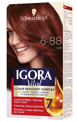 TINTE IGORA VITAL 50ML 6.88 TUB RUBÍ