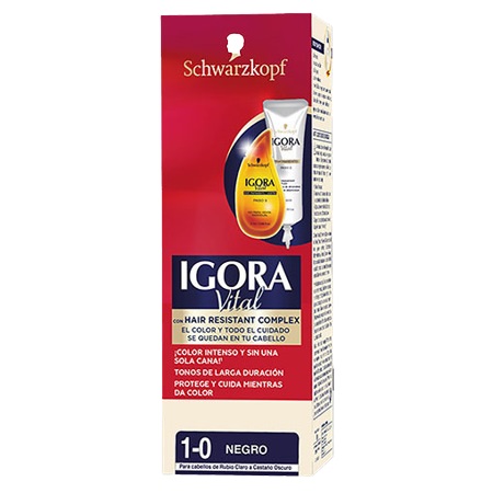 TINTE IGORA VITAL 50ML 1.0 TUB NEGRO