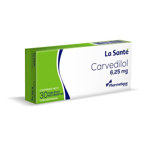 CARVEDILOL 6,25MG X 30TAB LA SANTE