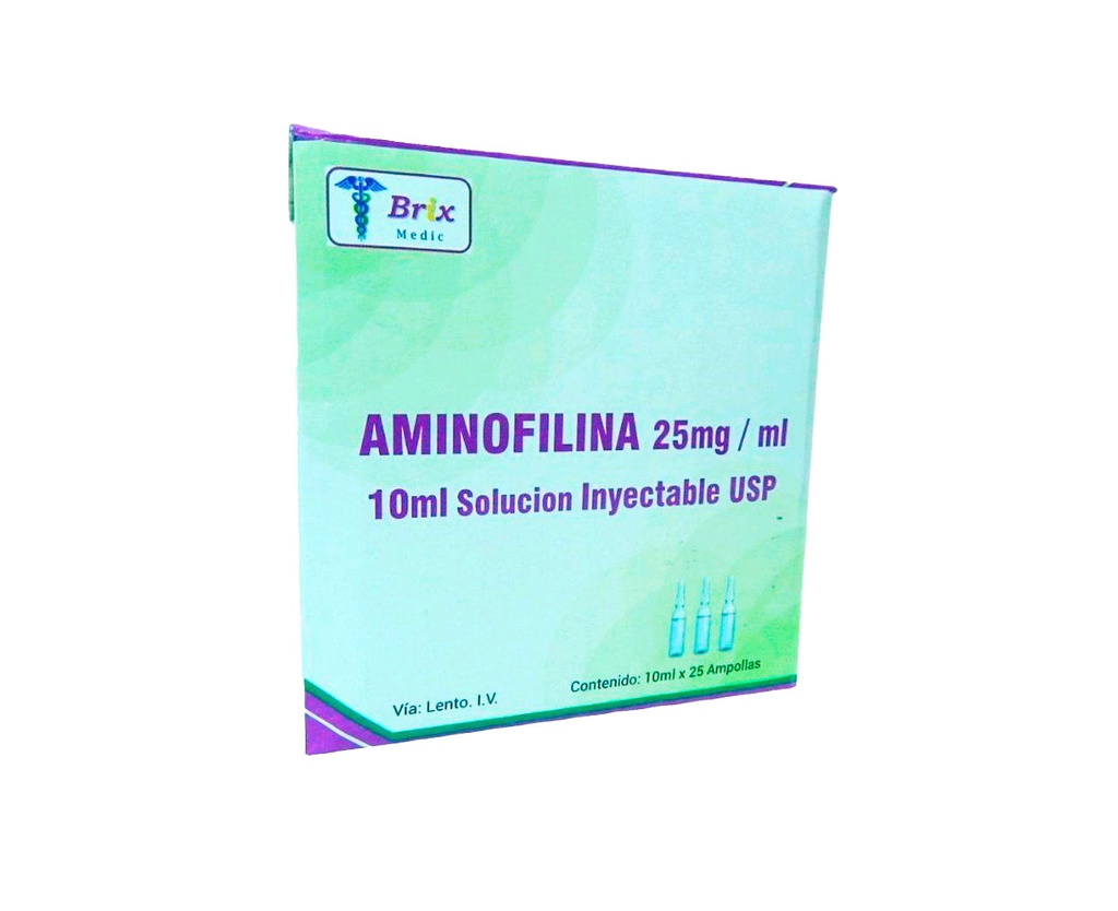 AMINOFILINA 25MG/ML 10ML X 1AMP BRIXMEDIC