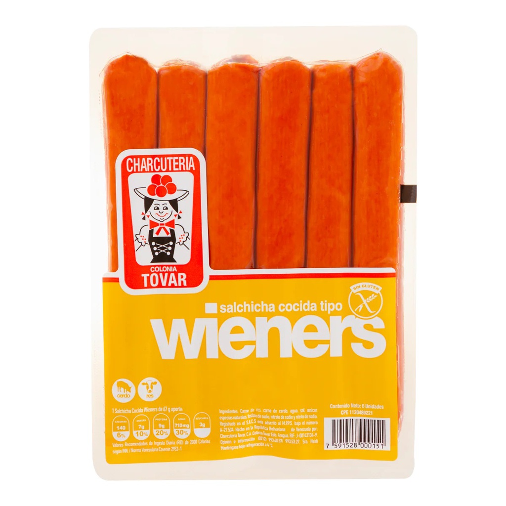 SALCHICHAS TOVAR 6UND WIENERS