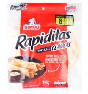 TORTILLA DE HARINA BIMBO 220GR 8UND