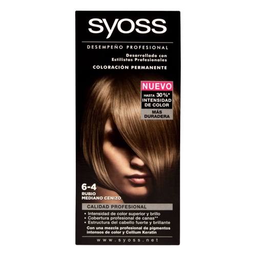 TINTE SYOSS 50GR 6.4 KIT RUBIO MED CENIZ