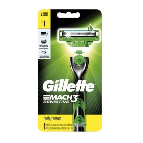 MAQUINA GILLETTE MACH XUND 3HOJ SENSITIV