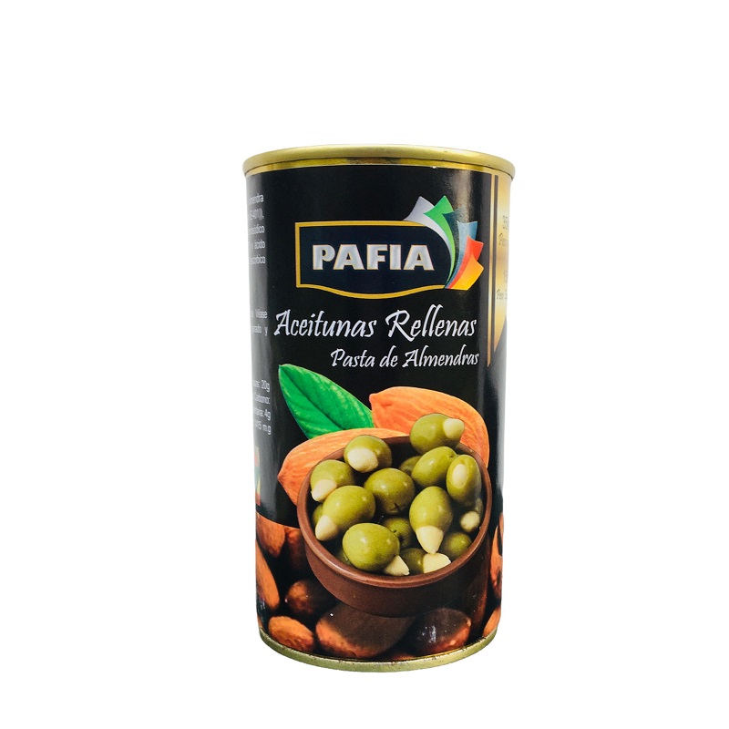 ACEITUNAS PAFIA 350GR  ALMENDRAS