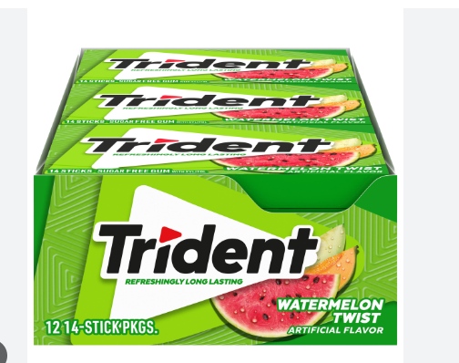 CHICLETS TRIDENT X12UND WATERMELON