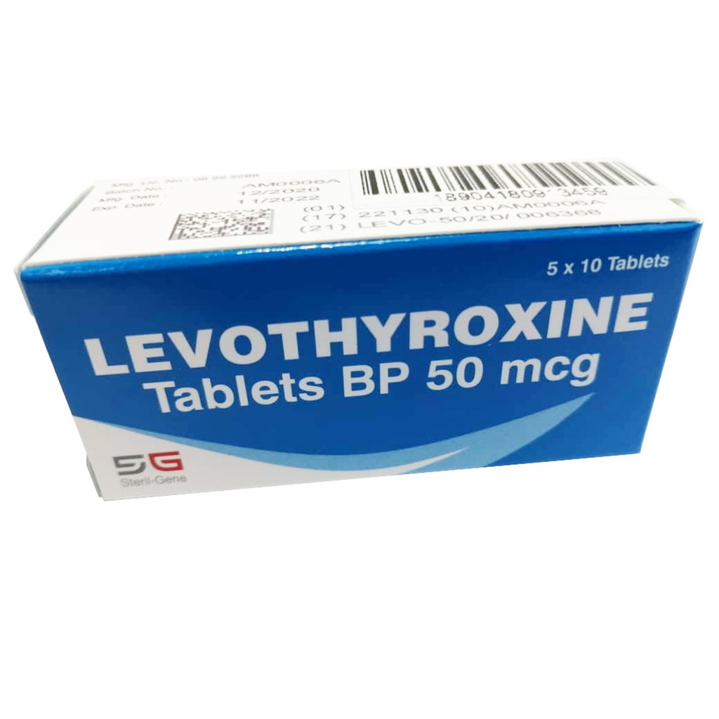 LEVOTHYROXINE 50MCG X 50TAB STERIL GENE