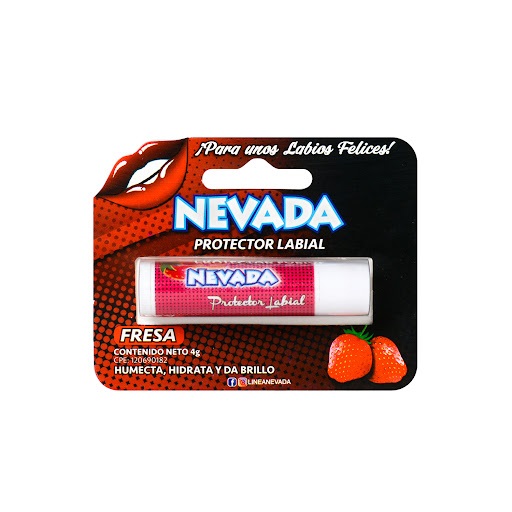 POTECTOR LABIAL FRESA  4G X 1UNID NEVADA