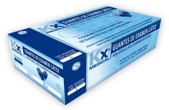 GUANTE LATEX S X 100 UNID KX MEDICAL